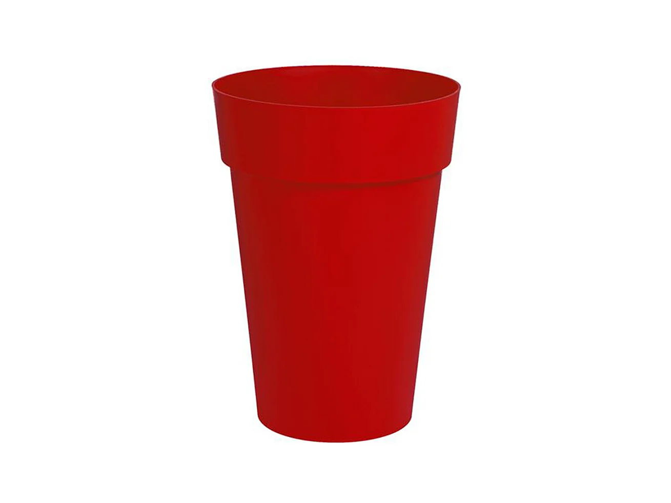 Pot de fleur rond Toscane Ø 46 x H.65 cm - Rouge rubis - Eda