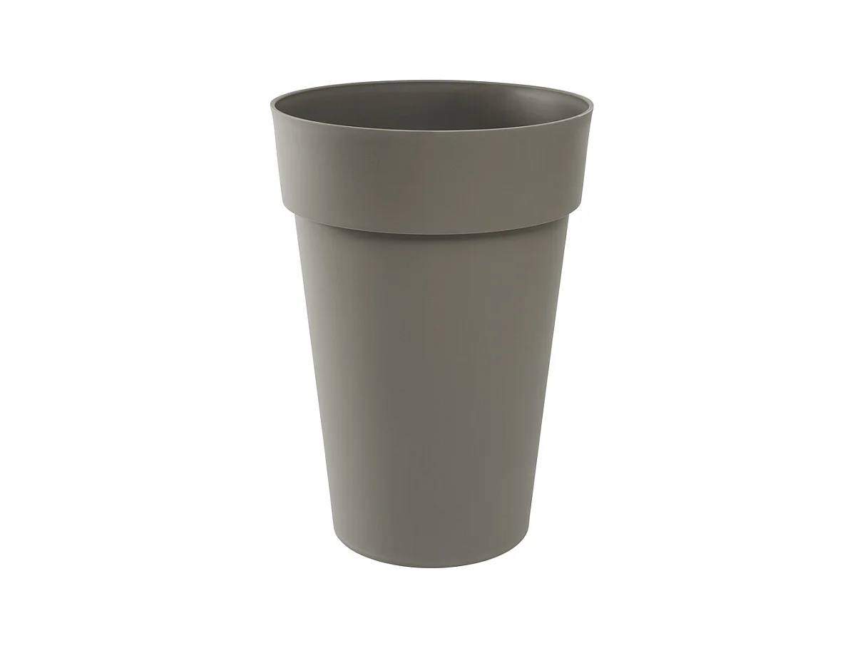 Pot de fleur rond Toscane Ø 46 x H.65 cm - Taupe - Eda