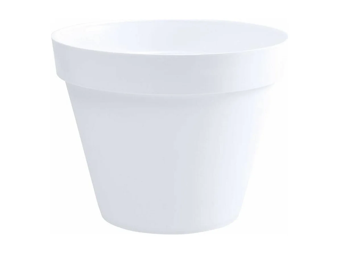 Pot de fleur rond Toscane Ø 40 x H.32 cm - Blanc - Eda