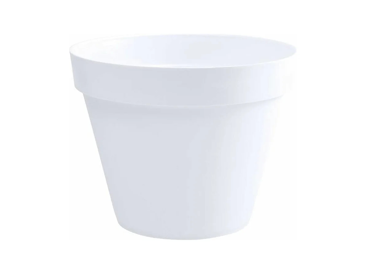 Pot de fleur rond Toscane Ø 40 x H.32 cm - Blanc - Eda