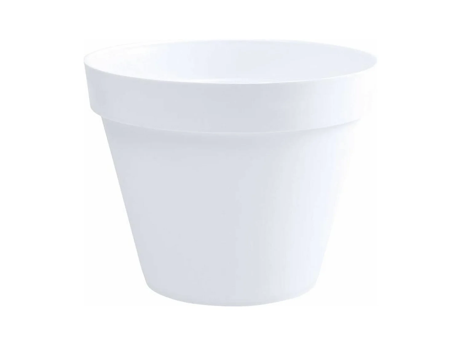Pot de fleur rond Toscane Ø 40 x H.32 cm - Blanc - Eda
