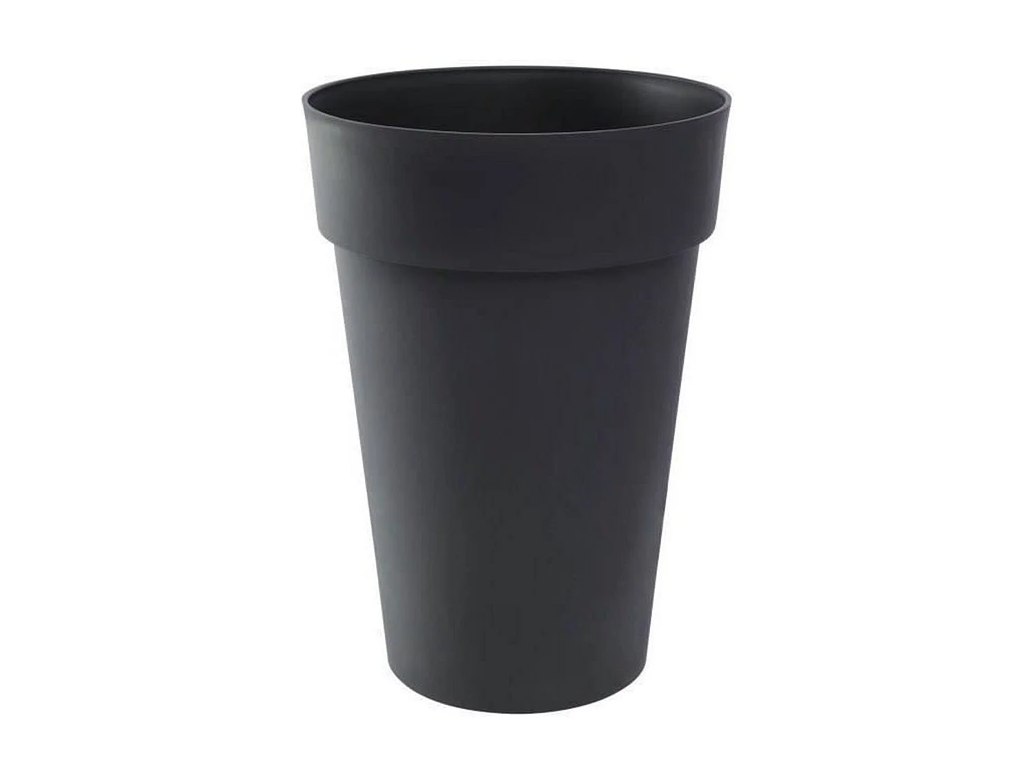 Pot de fleur rond Toscane Ø 46 x H.65 cm - Anthracite - Eda