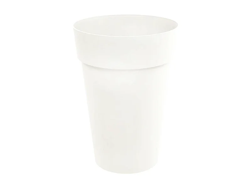 Pot de fleur rond Toscane Ø 46 x H.65 cm - Blanc - Eda