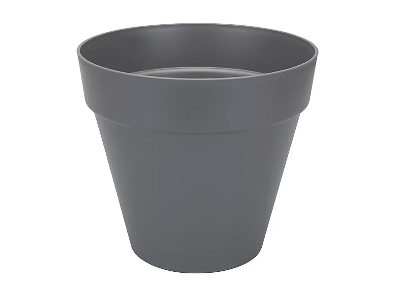 Vaso di fiori rotonda con ruote a soppalco urbano Ø 40 cm grigio antracite