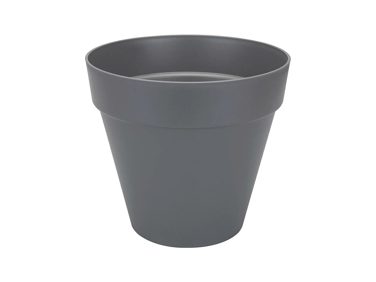 Pot de fleurs rond Loft Urban avec roues Ø 40 x H.35 cm - Anthracite