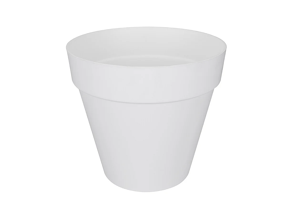 Pot de fleurs rond Loft Urban avec roues Ø 50 x H.44 cm - Blanc