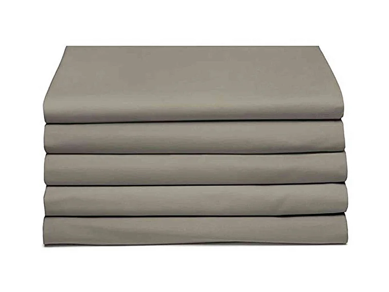 Drap plat bébé coton bio 118x180 taupe