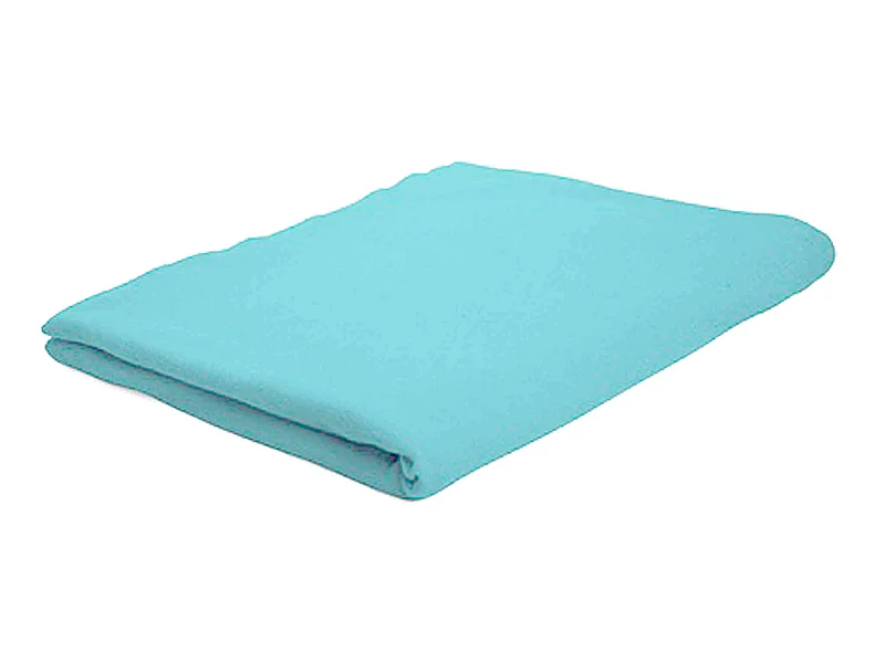 Drap plat bébé coton bio 118x180 turquoise