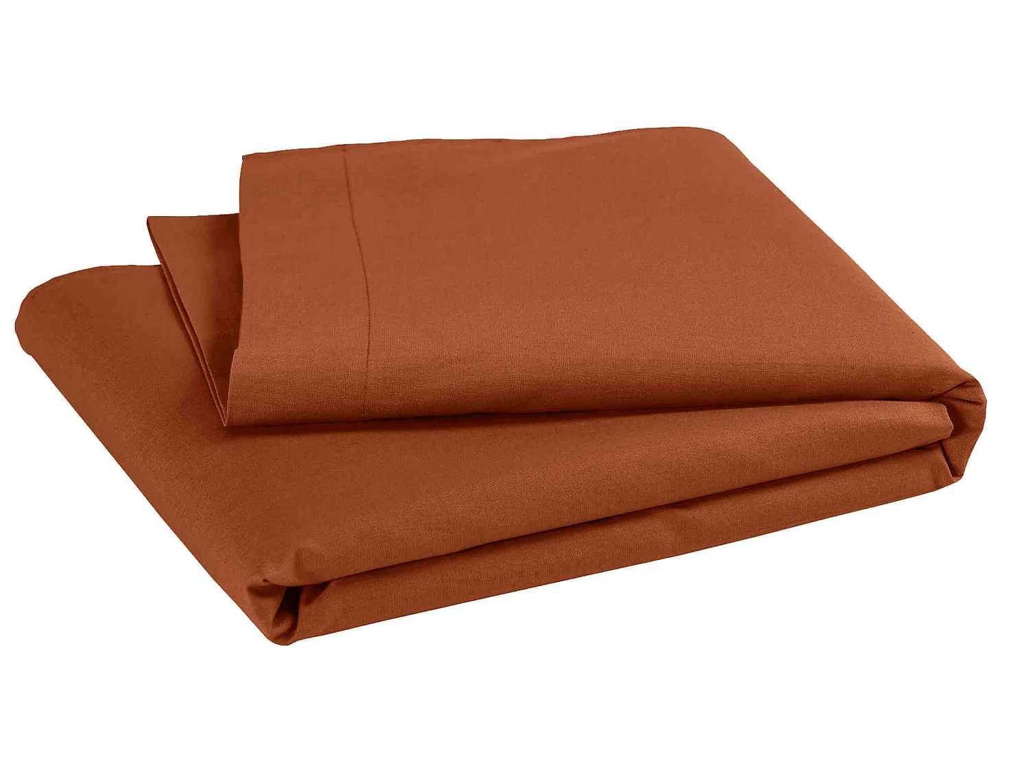 Drap plat bébé coton bio 118x180 rouille