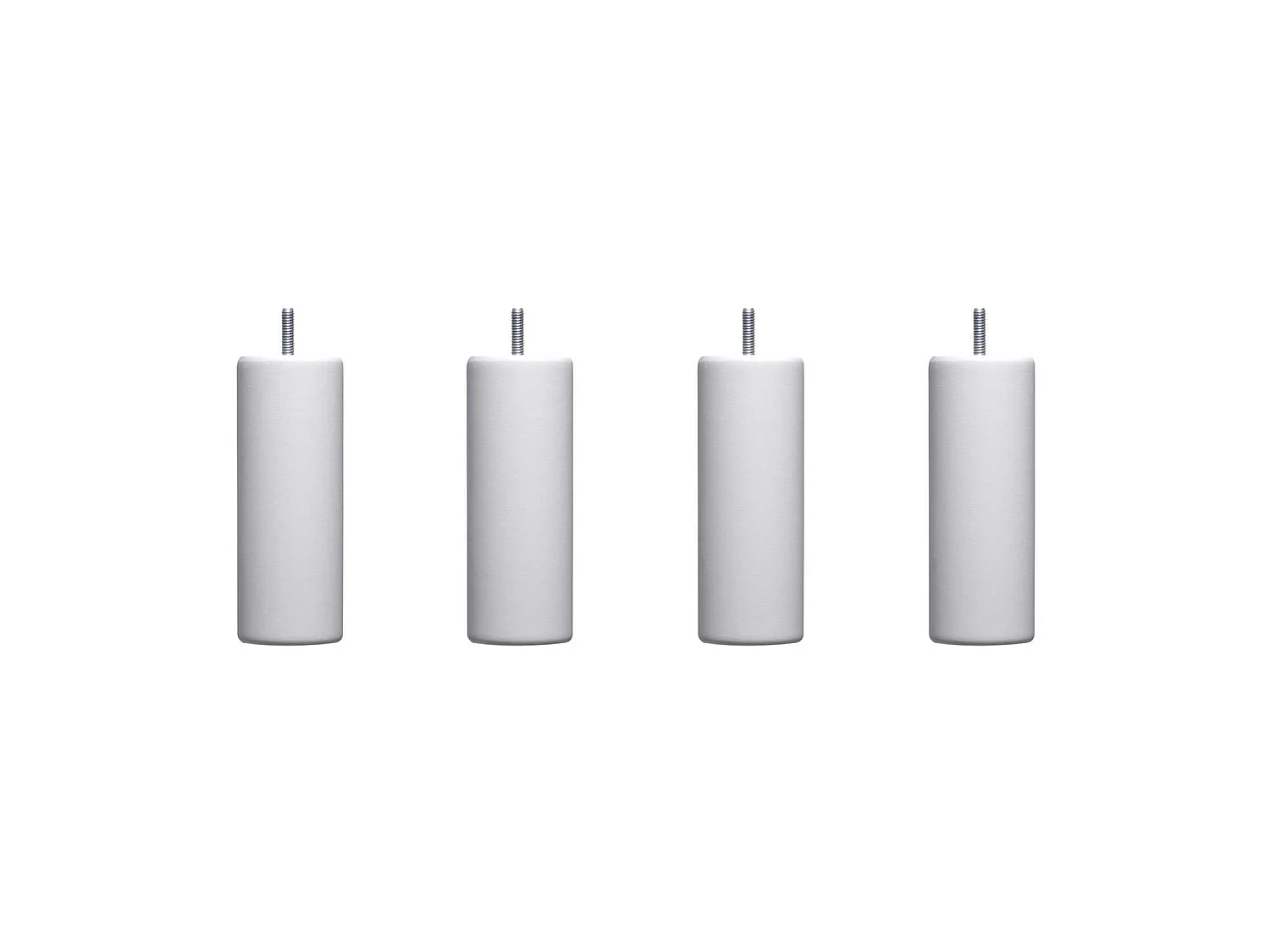 4 pieds cylindriques bois blanc 25 cm