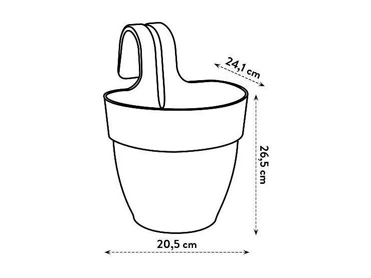 Pot de fleurs - Vibia Campana Easy Hanger Small - Vert Pistache - Balcon extérieur - L 24.1 x W 20.5 x H 26.5 cm