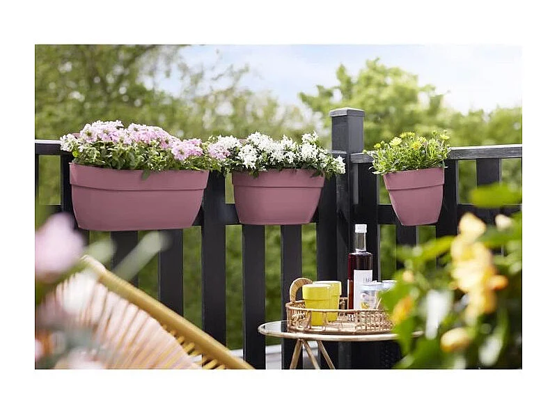 Pot de fleurs - Vibia Campana Easy Hanger Small - Rose Poussiere - Balcon extérieur - L 24.1 x W 20.5 x H 26.5 cm