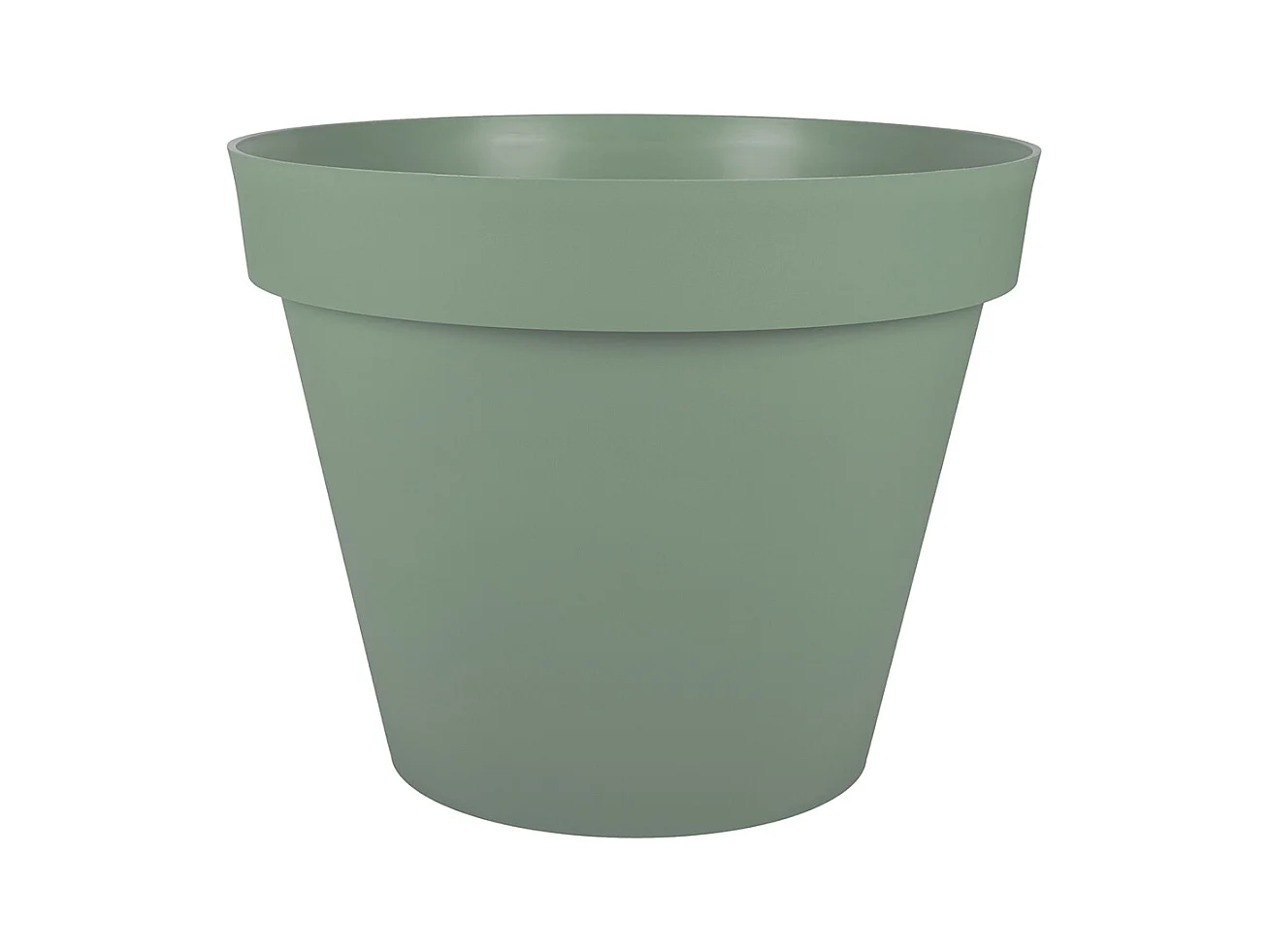 Pot de fleurs rond en plastique Toscane vert laurier - Ø 60 cm - Eda