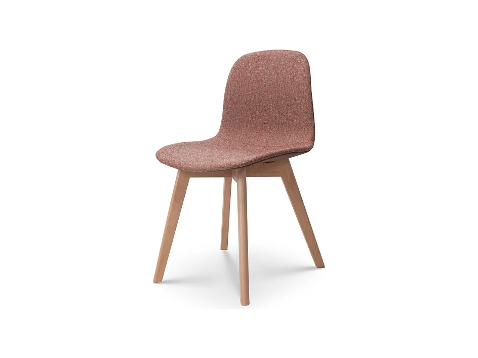 Chaise de salon confortable en tissu ANNA rouge