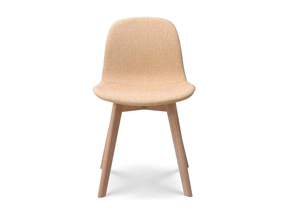 Chaise de salon confortable en tissu ANNA jaune