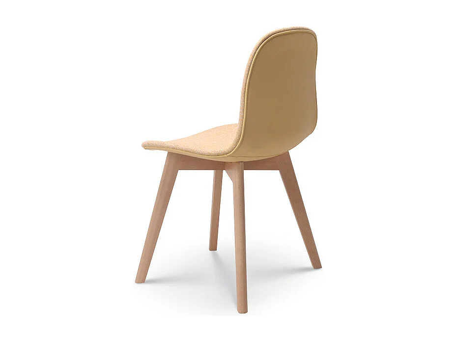 Chaise de salon confortable en tissu ANNA jaune