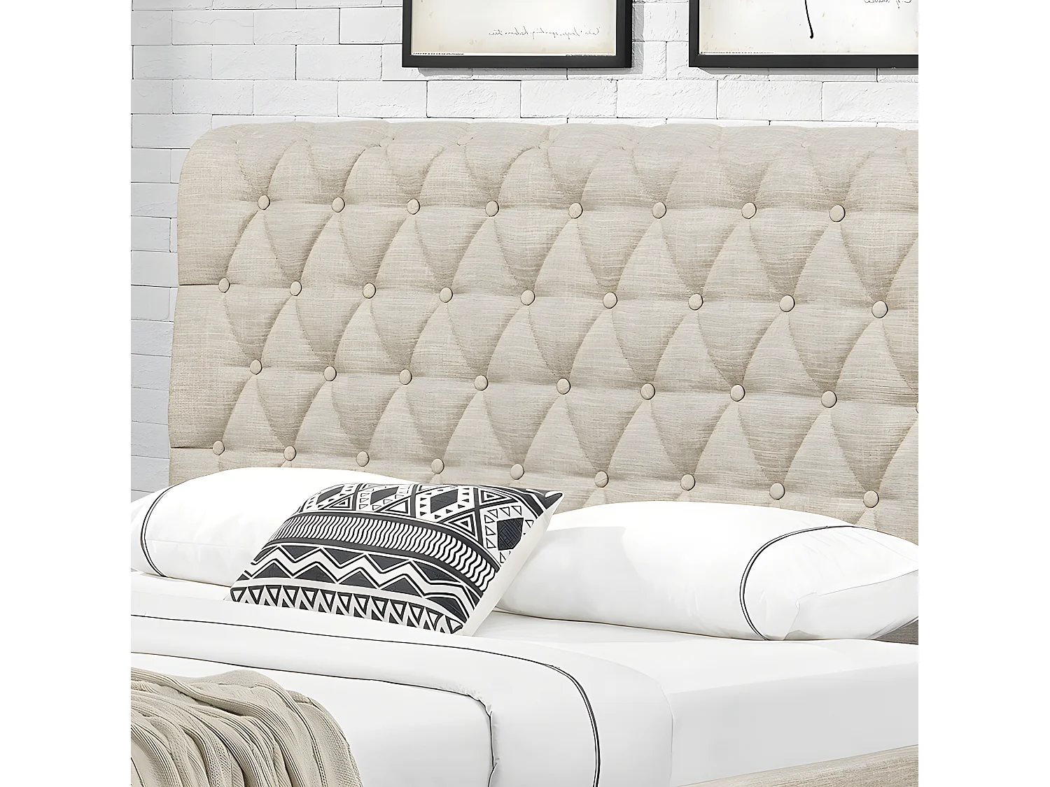 Lit Design Avec Tiroirs Hyde - Couleurs - Beige, Tailles - 140x190