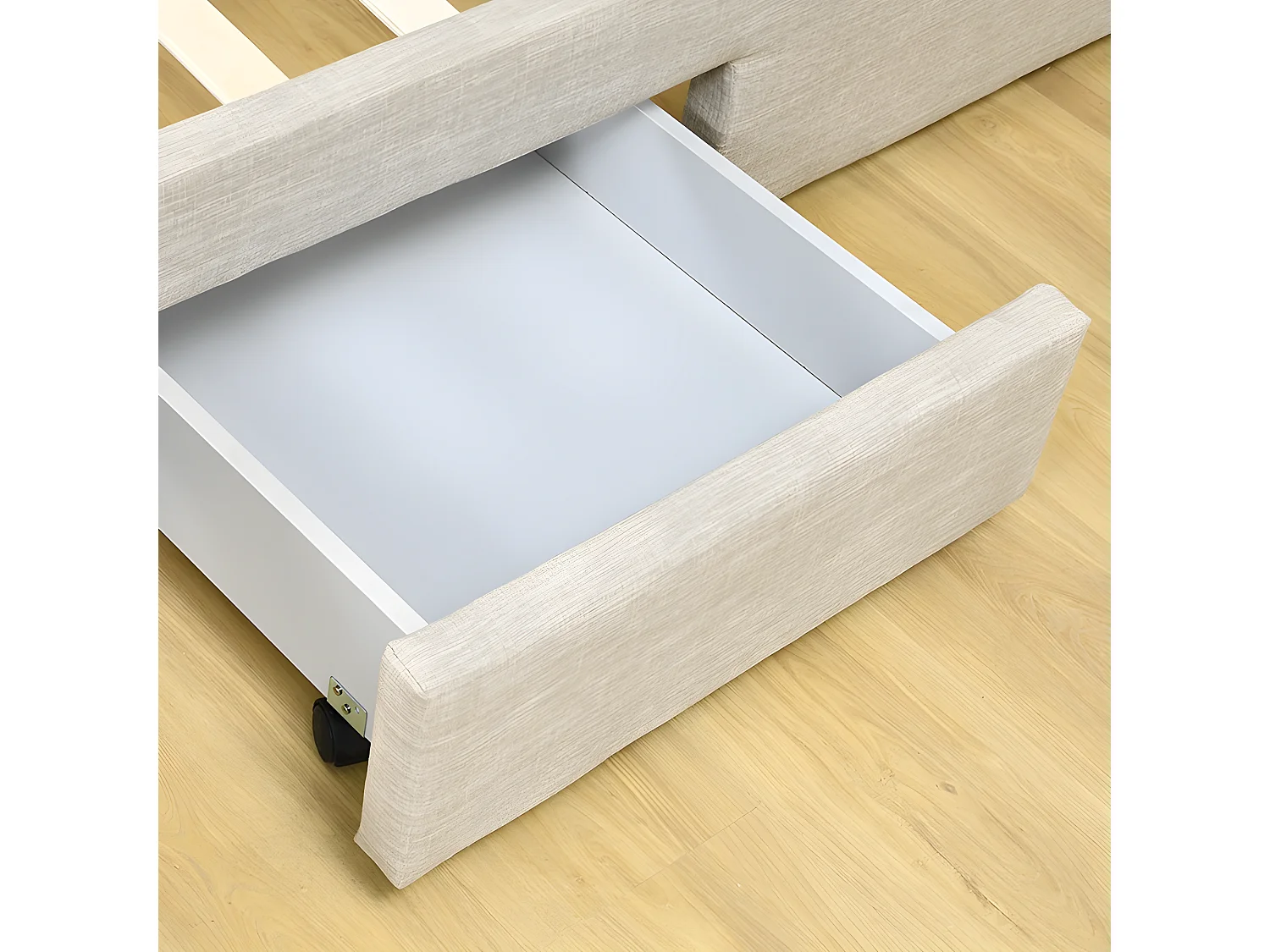 Lit Design Avec Tiroirs Hyde - Couleurs - Beige, Tailles - 180x200