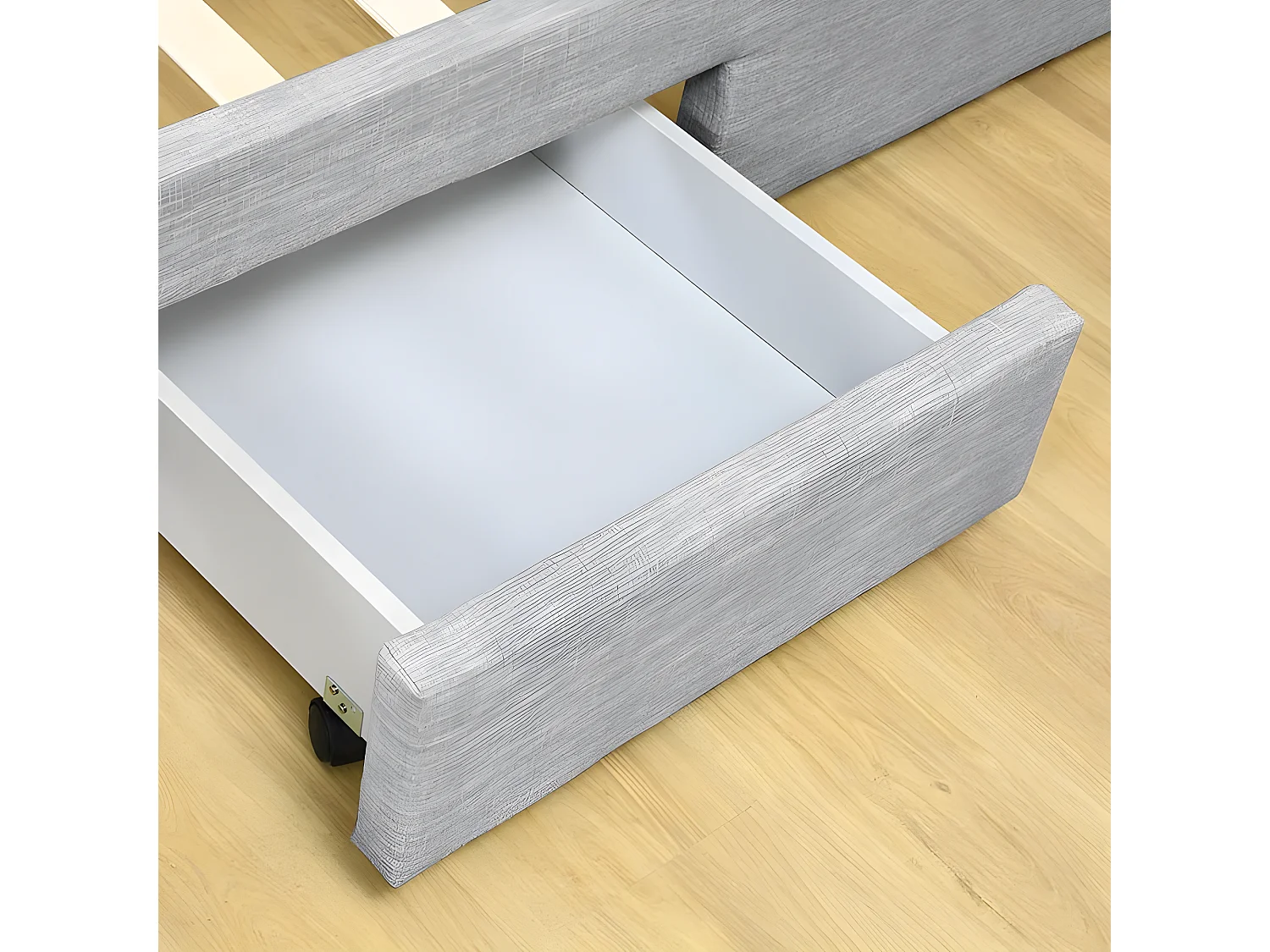 Lit Design Avec Tiroirs Hyde - Couleurs - Gris, Tailles - 140x190