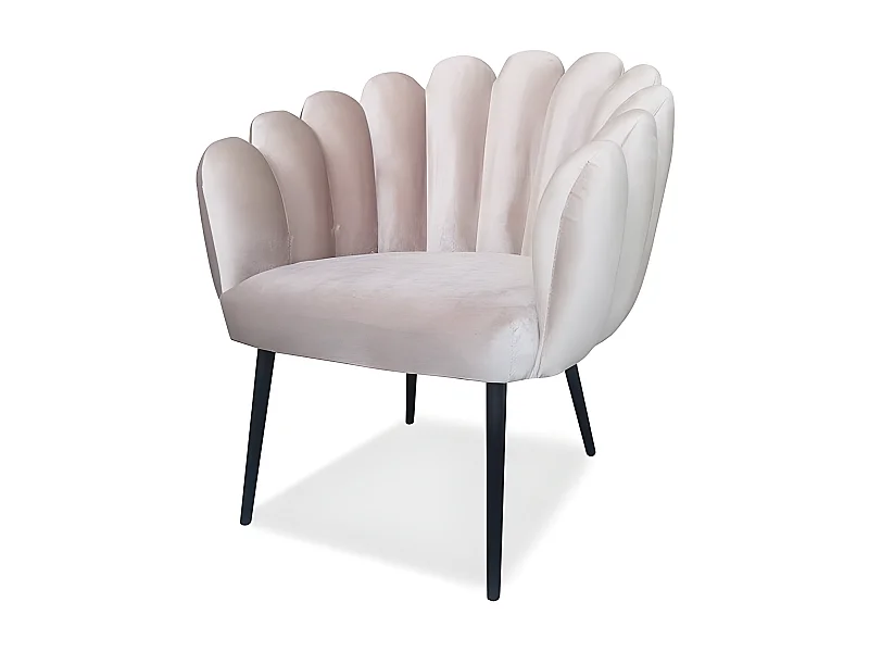 Fauteuil Velours Design Lounge - Couleurs - Velours Taupe