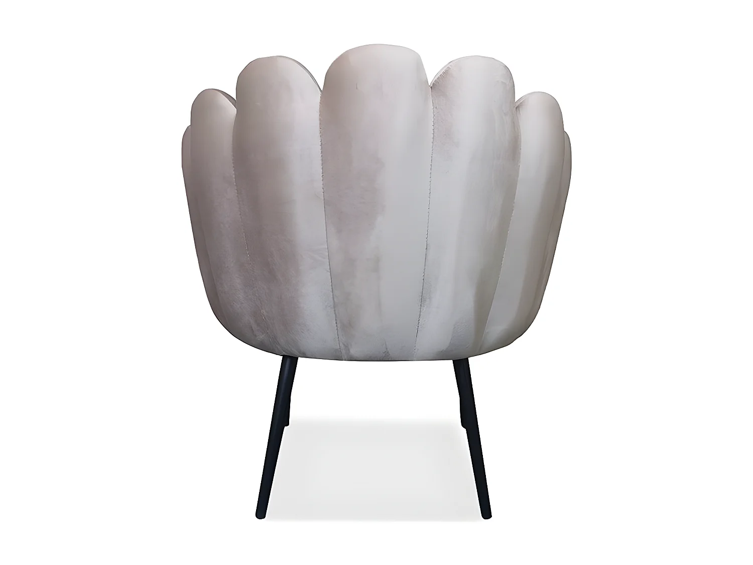 Fauteuil Velours Design Lounge - Couleurs - Velours Taupe