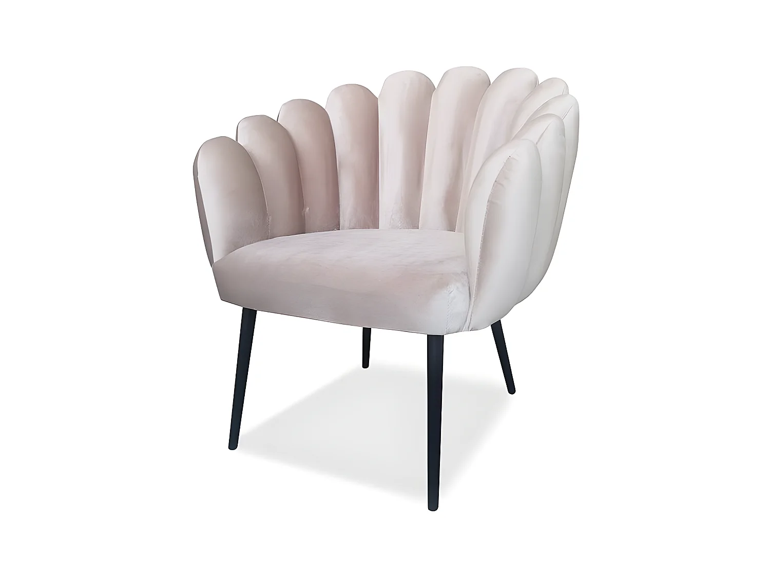 Fauteuil Velours Design Lounge - Couleurs - Velours Taupe