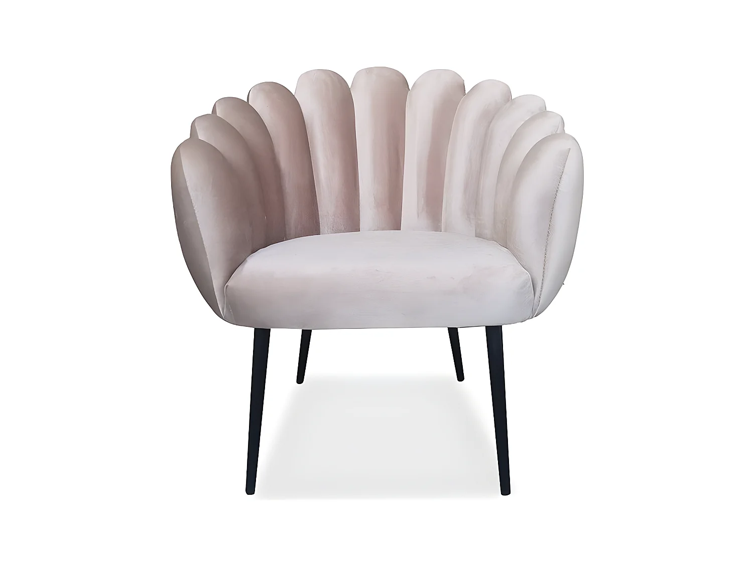 Fauteuil Velours Design Lounge - Couleurs - Velours Taupe