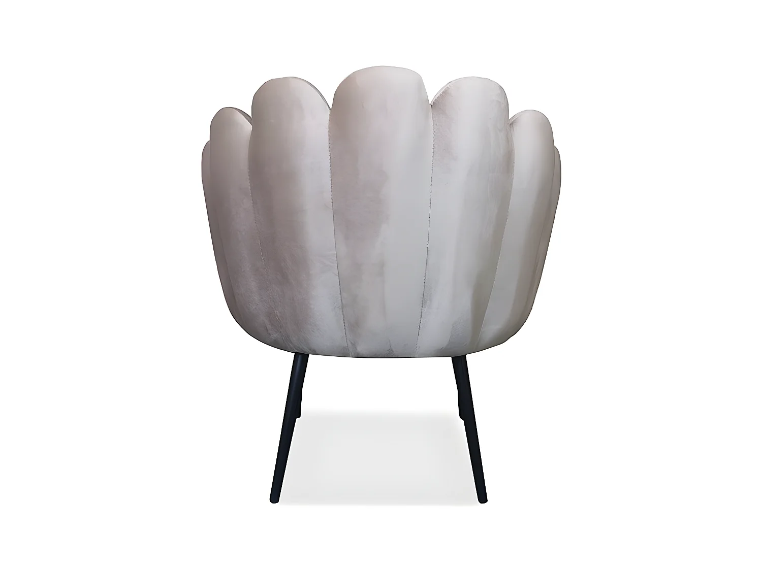 Fauteuil Velours Design Lounge - Couleurs - Velours Taupe