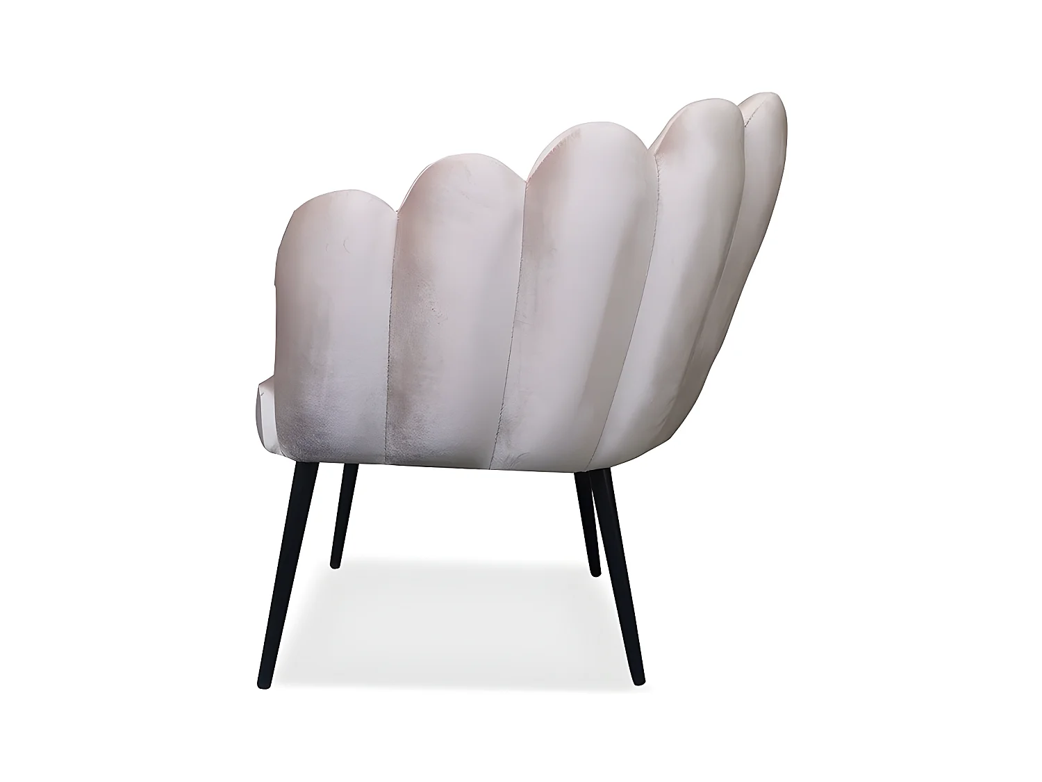 Fauteuil Velours Design Lounge - Couleurs - Velours Taupe