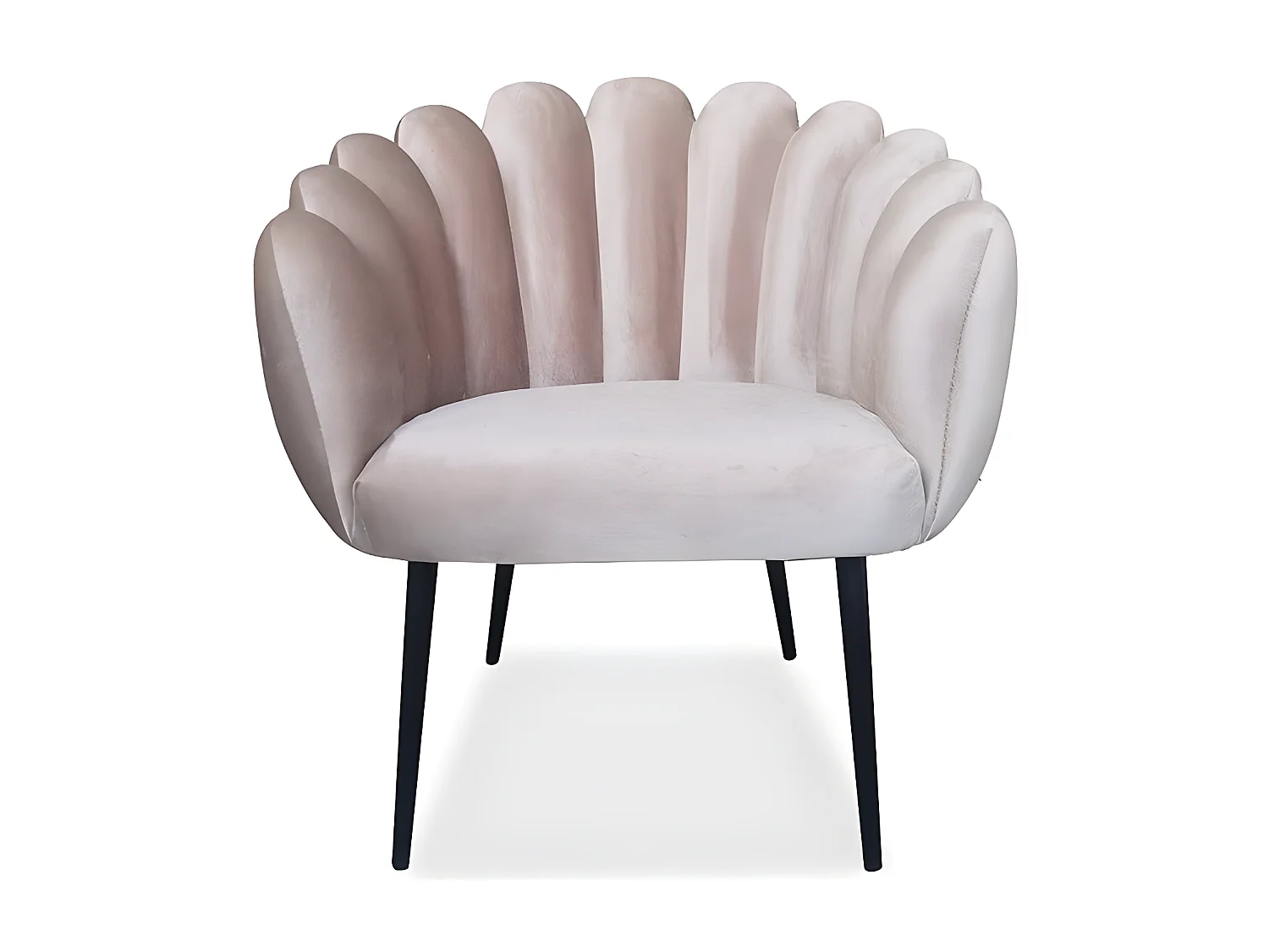 Fauteuil Velours Design Lounge - Couleurs - Velours Taupe