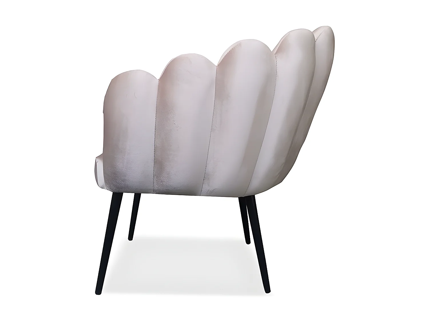 Fauteuil Velours Design Lounge - Couleurs - Velours Taupe