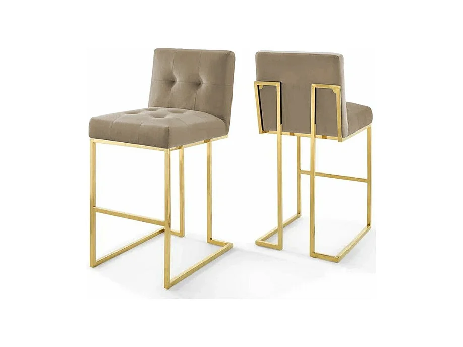 Tabouret De Bar Moderne Tabouret De Cuisine Base En Métal Or Luxuria