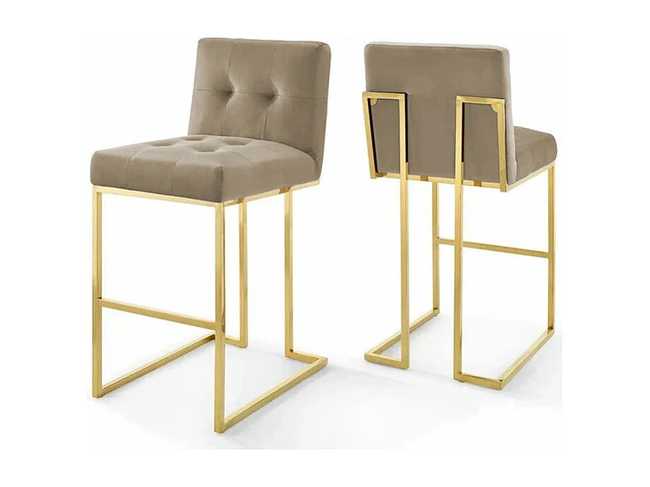 Tabouret De Bar Moderne Tabouret De Cuisine Base En Métal Or Luxuria