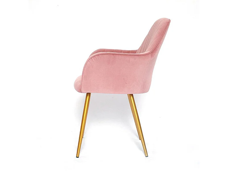 Chaise De Salle À Manger Pied Or Skull X2 Rose