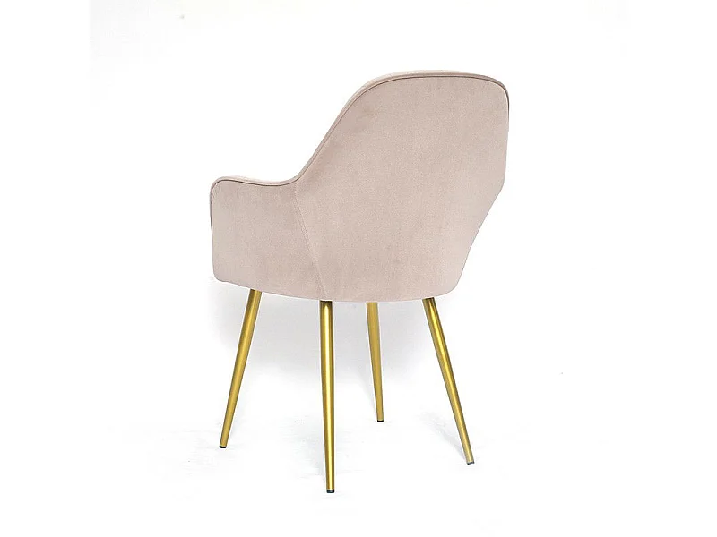 Chaise De Salle À Manger Pied Or Skull X2 Taupe