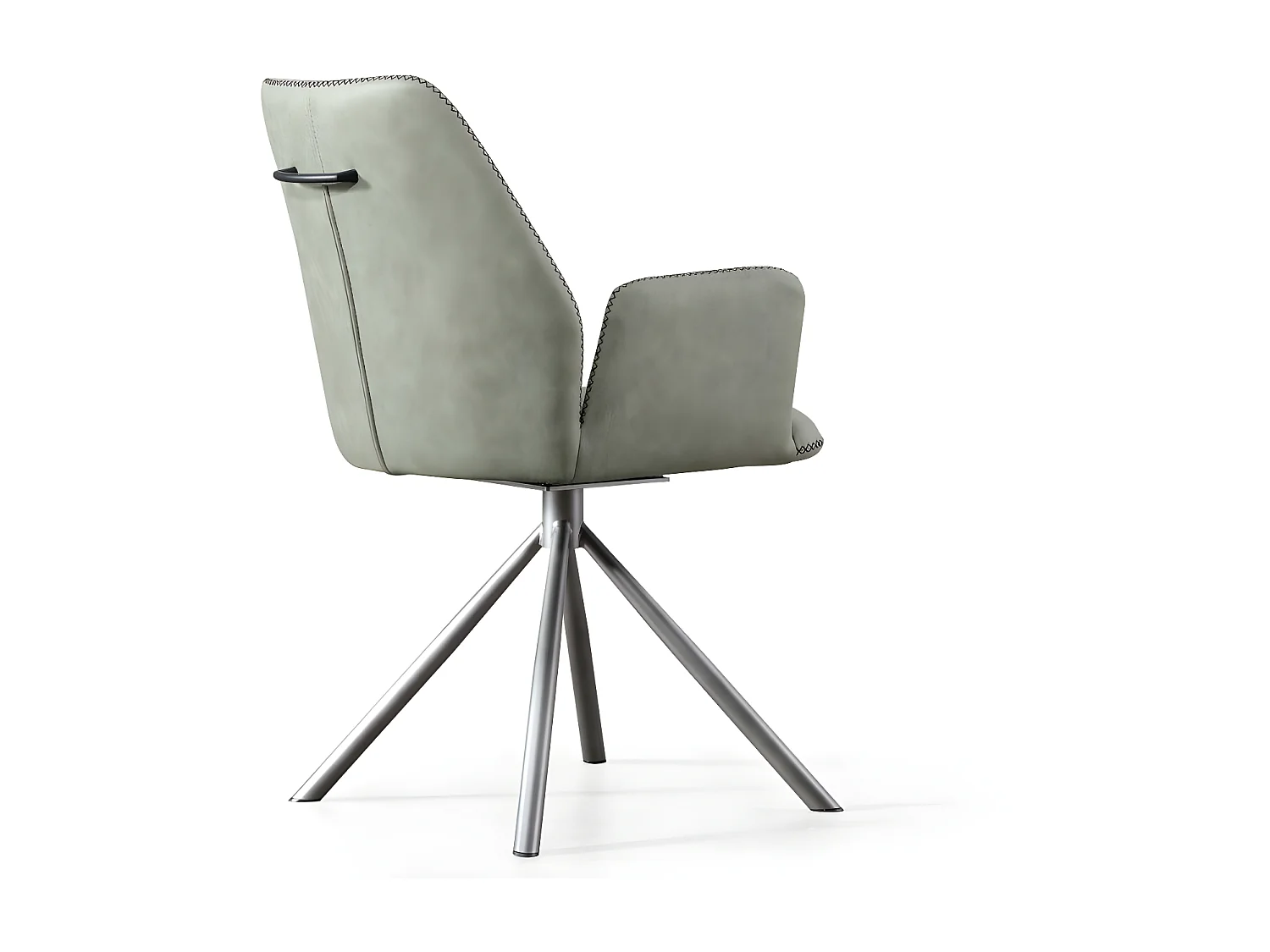 Chaise De Salle À Manger Pivotante Moderne En Simili Cuir Emilio - Couleurs - Pu Gris