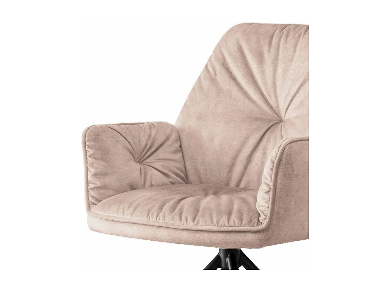Chaise De Salle À Manger Pivotante Moderne En Velours Botega - Couleurs - Velours Taupe