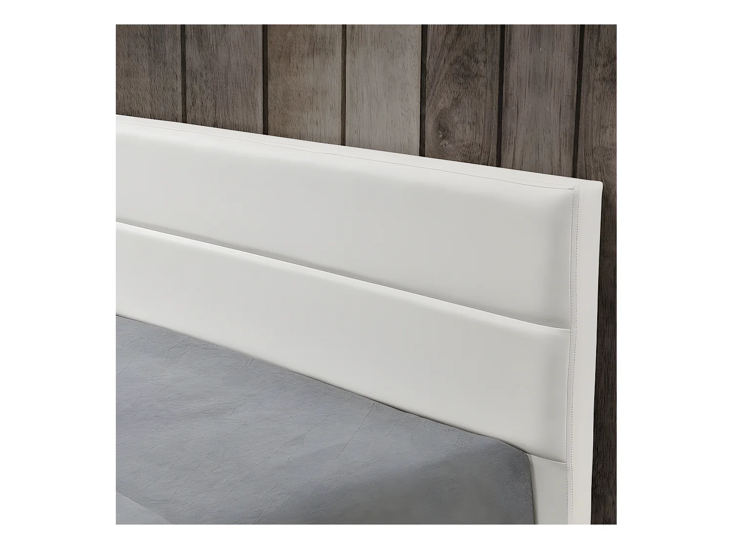 Lit Led Avec Coffre De Rangement Ava - Couleurs - Blanc, Tailles - 140x190