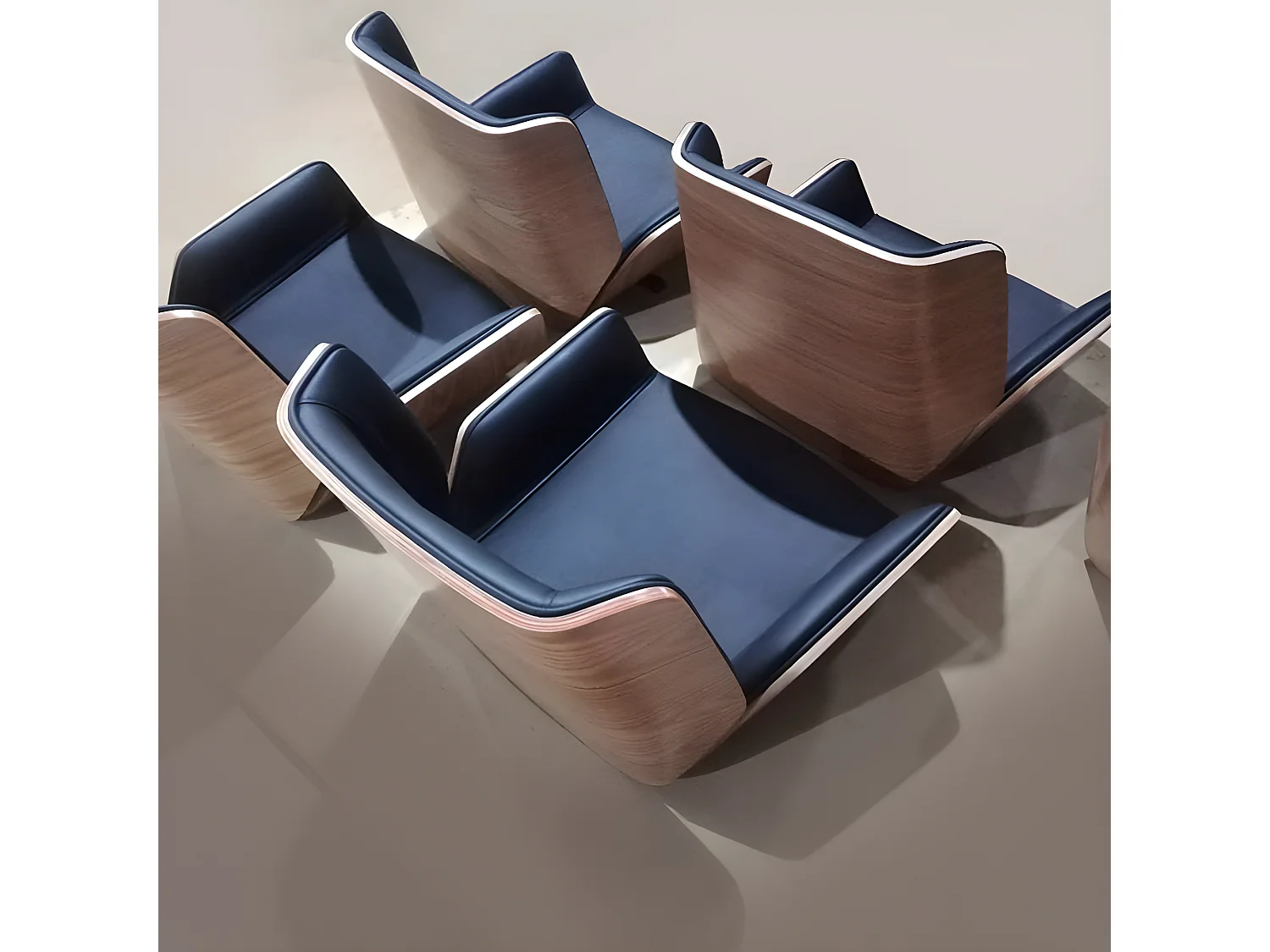 Chaise De Bureau Bois Avec Roulettes Duster - Couleurs - Noir