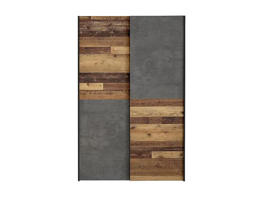 Multifunctionele 2-deurs schuifdeurkast - 120 x 41,6 x 190,5 cm - OZZULA