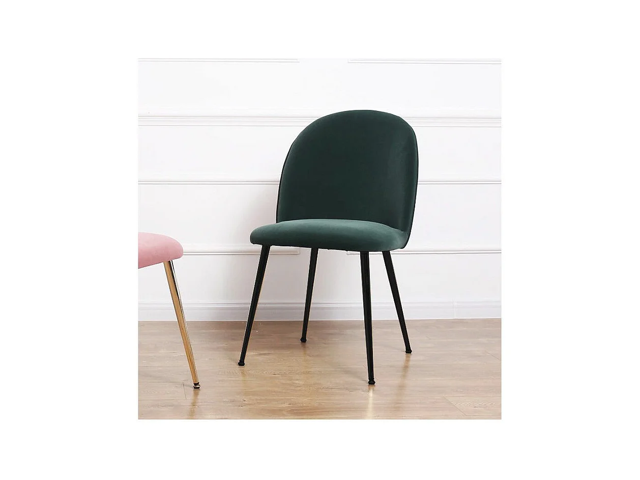 Chaise En Velours Mirabel - Couleurs - Velours Vert