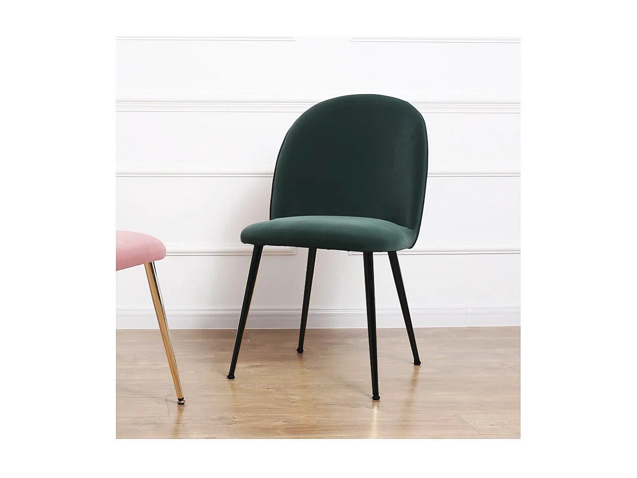 Chaise En Velours Mirabel - Couleurs - Velours Vert