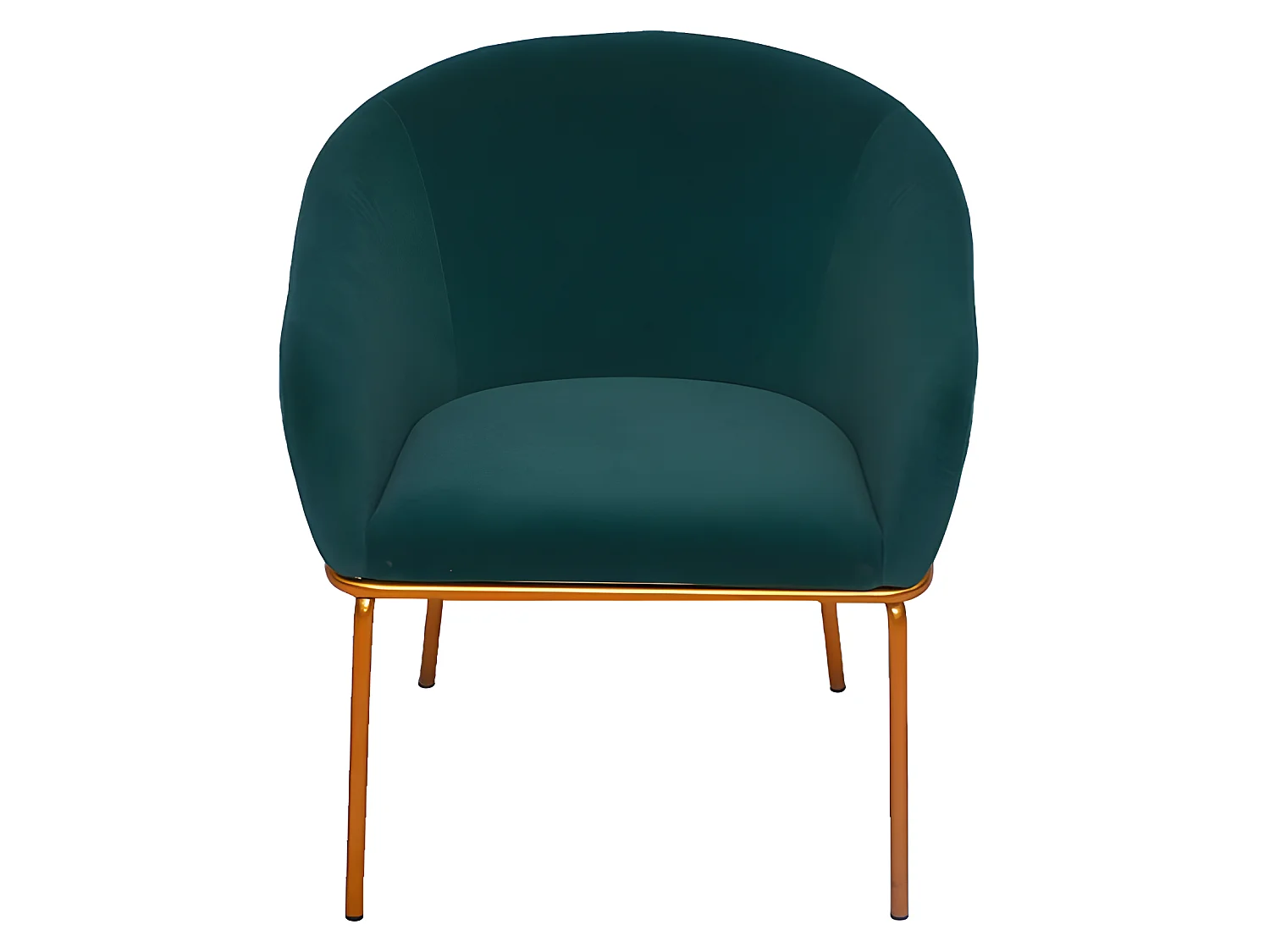 Chaise Avec Accoudoirs Velours Pied Or Muleur - Couleurs - Velours Vert