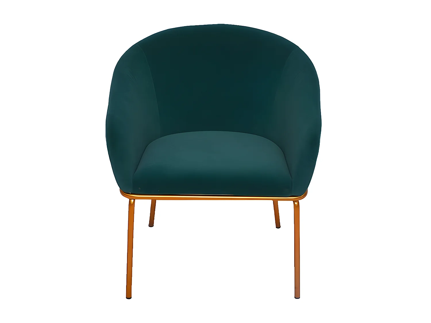 Chaise Avec Accoudoirs Velours Pied Or Muleur - Couleurs - Velours Vert