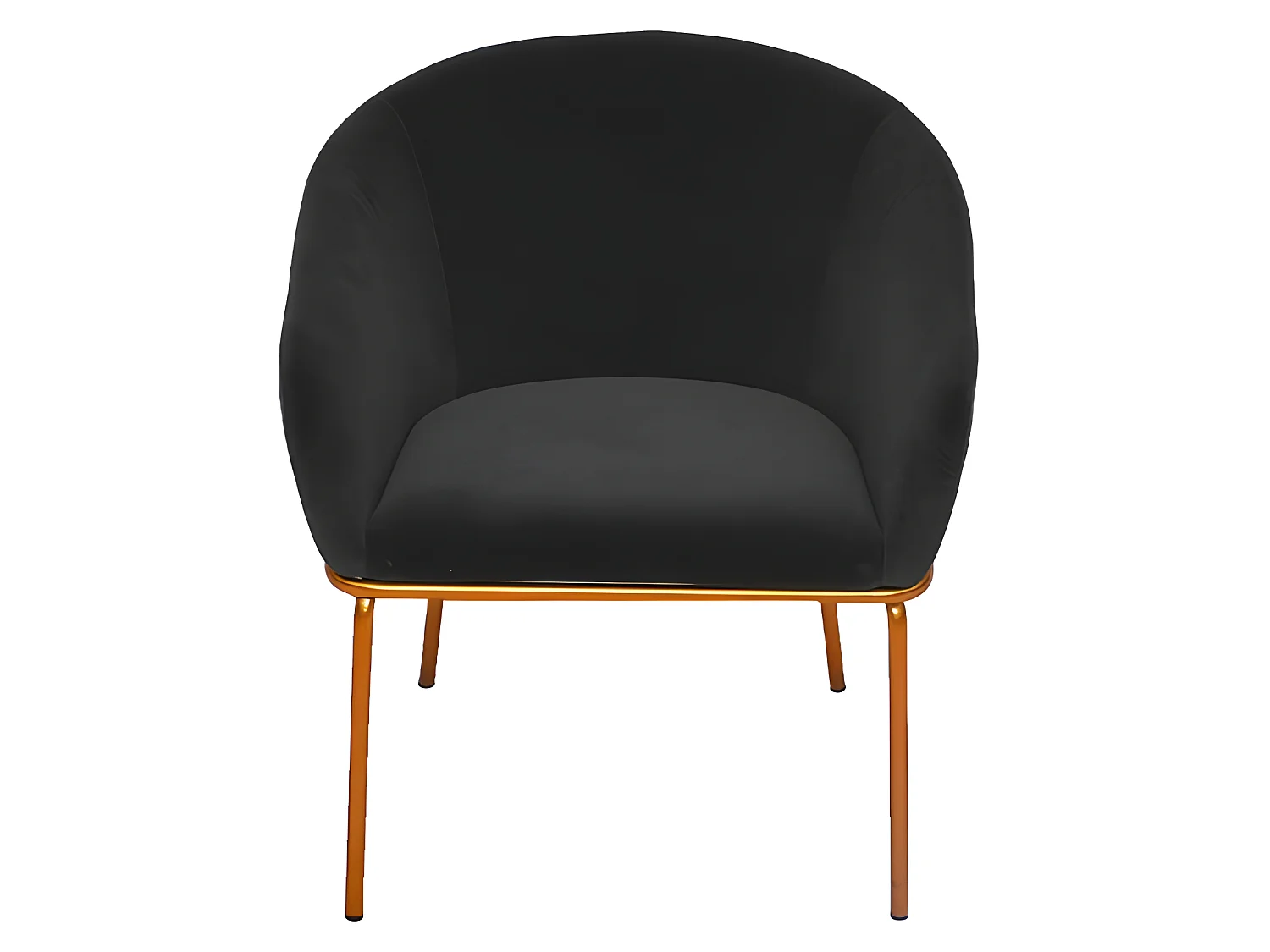 Chaise Avec Accoudoirs Velours Pied Or Muleur - Couleurs - Velours Noir