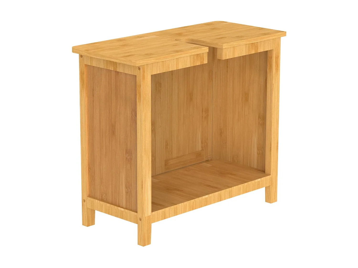 Mobiletto da Bagno in Bambù 67x28x60 cm