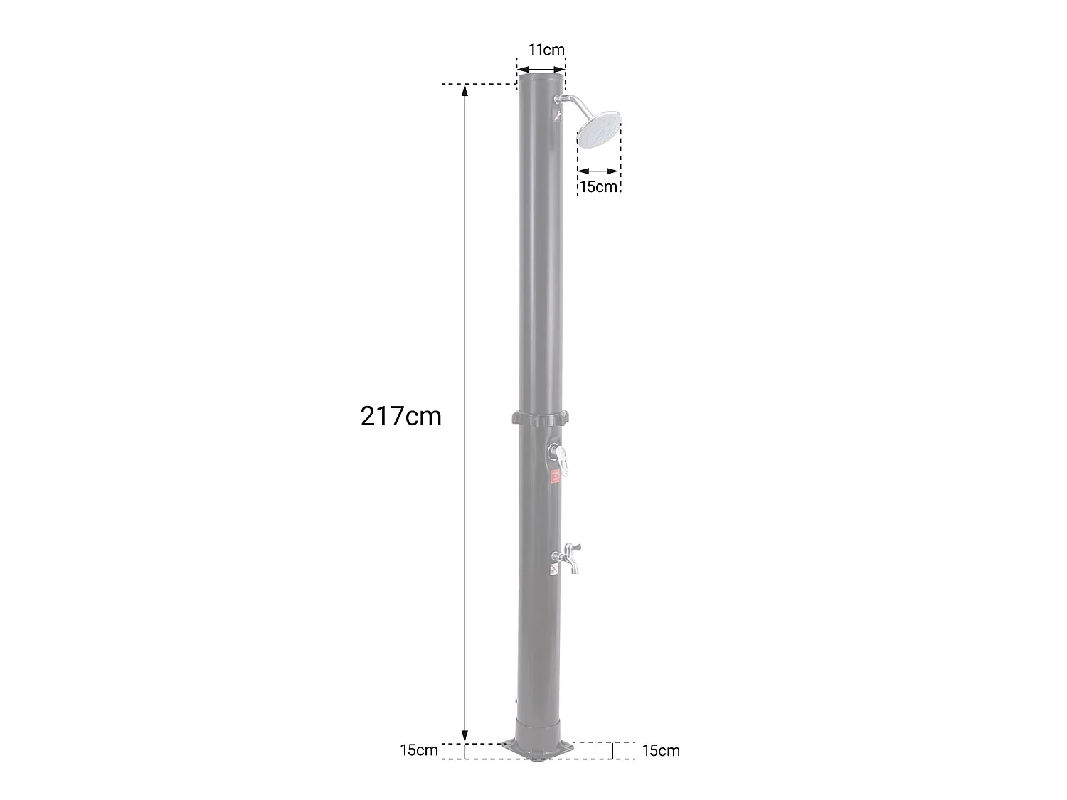 Douche solaire MOOREA noire 18L