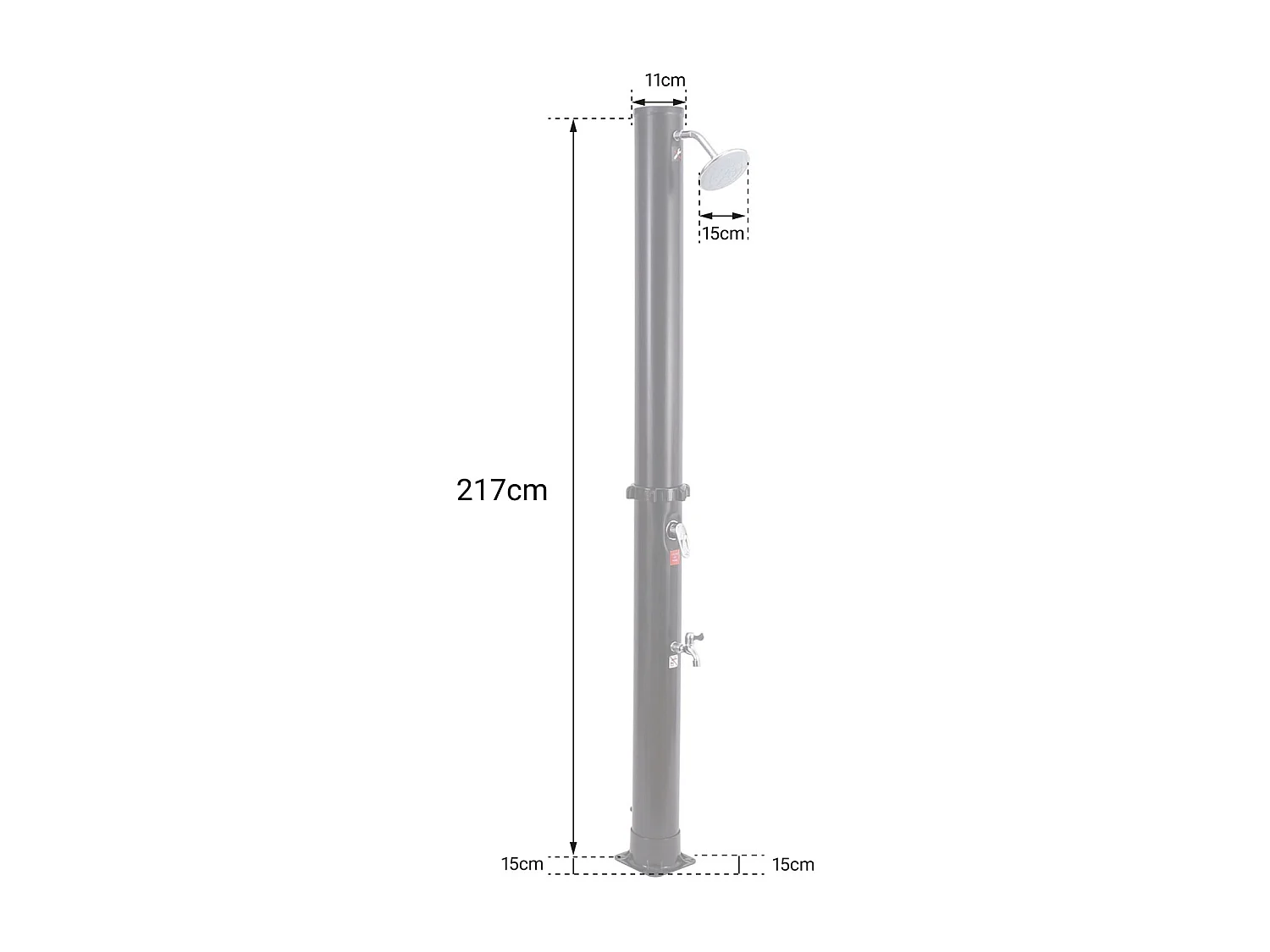 Douche solaire MOOREA noire 18L