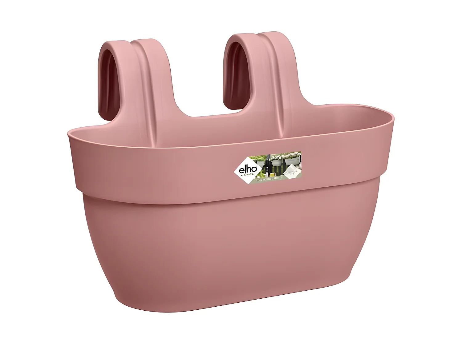 Pot de fleurs - Vibia Campana Easy Hanger Medium - Rose Poussiere - Balcon extérieur - L 24.1 x W 36 x H 26.5 cm