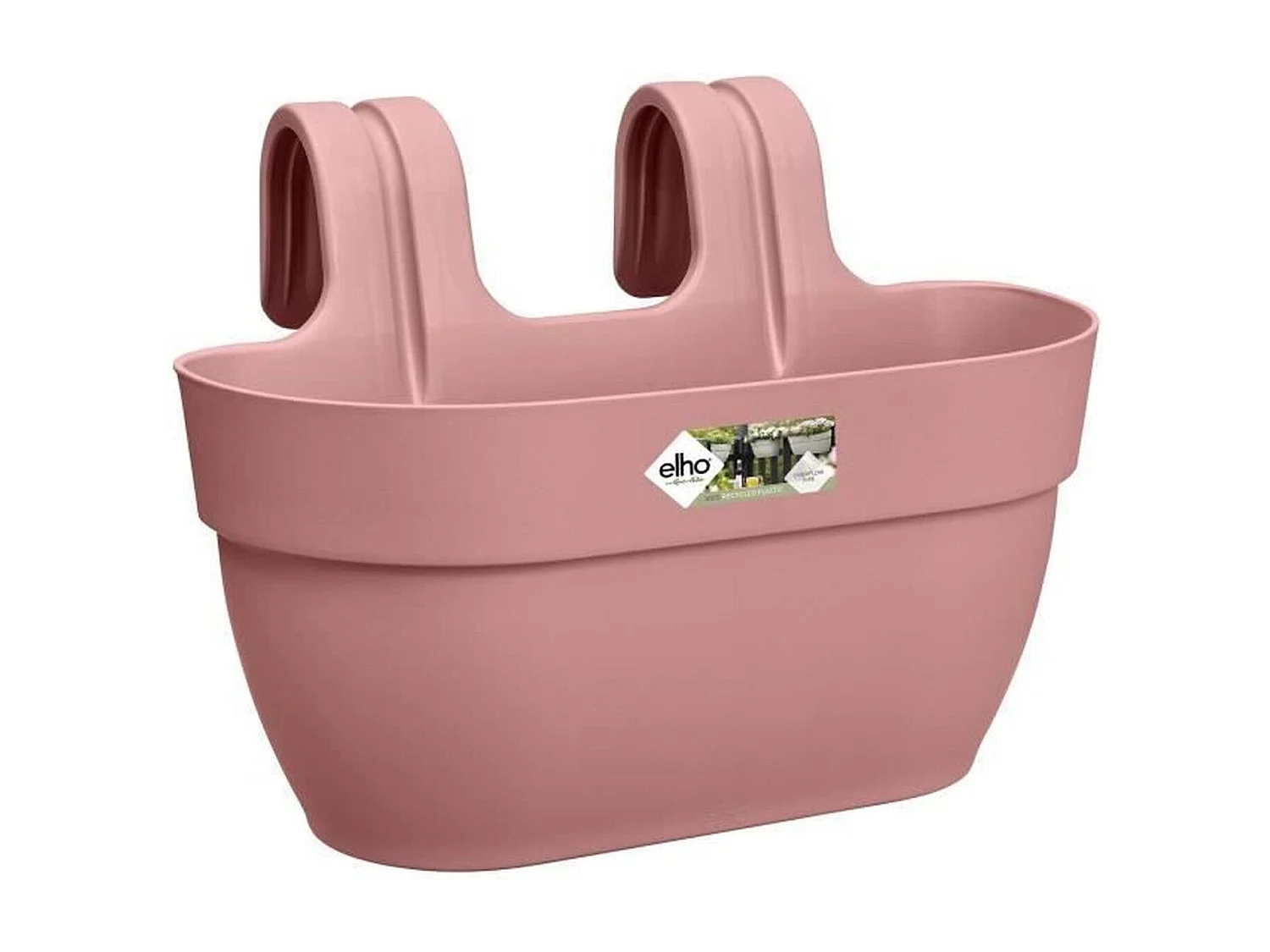 Pot de fleurs - Vibia Campana Easy Hanger Medium - Rose Poussiere - Balcon extérieur - L 24.1 x W 36 x H 26.5 cm